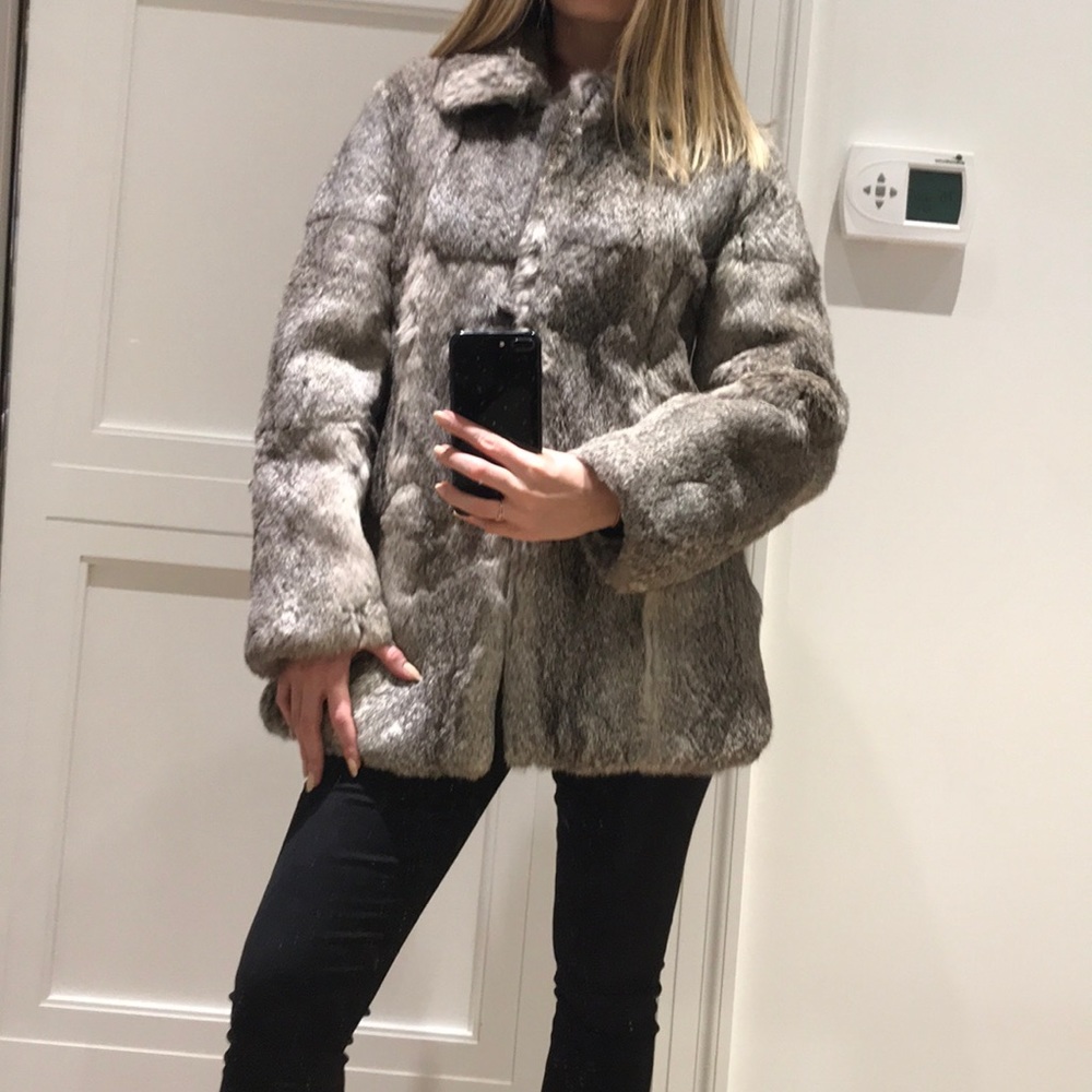 Vintage Rabbit Fur Coat